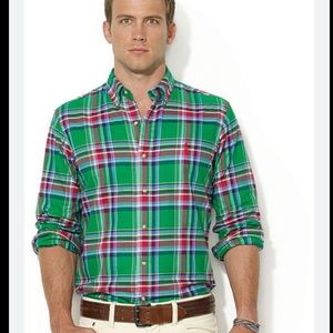 Ralph Lauren Green Shirt Long Sleeve size L